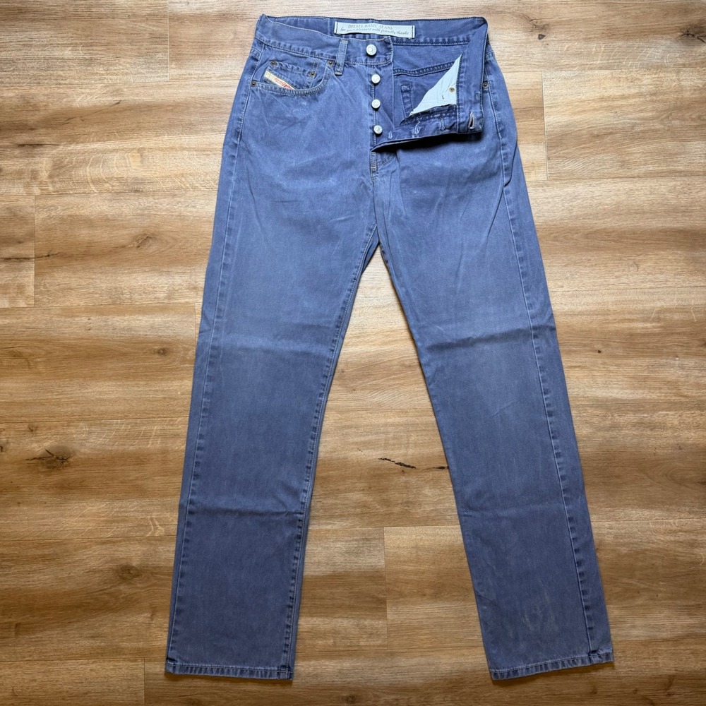 Diesel Cochise Jeans Men 30x31 Blue Straight Leg Button Fly Made in Italy Cotton